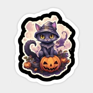 Cute Halloween Cat Sticker